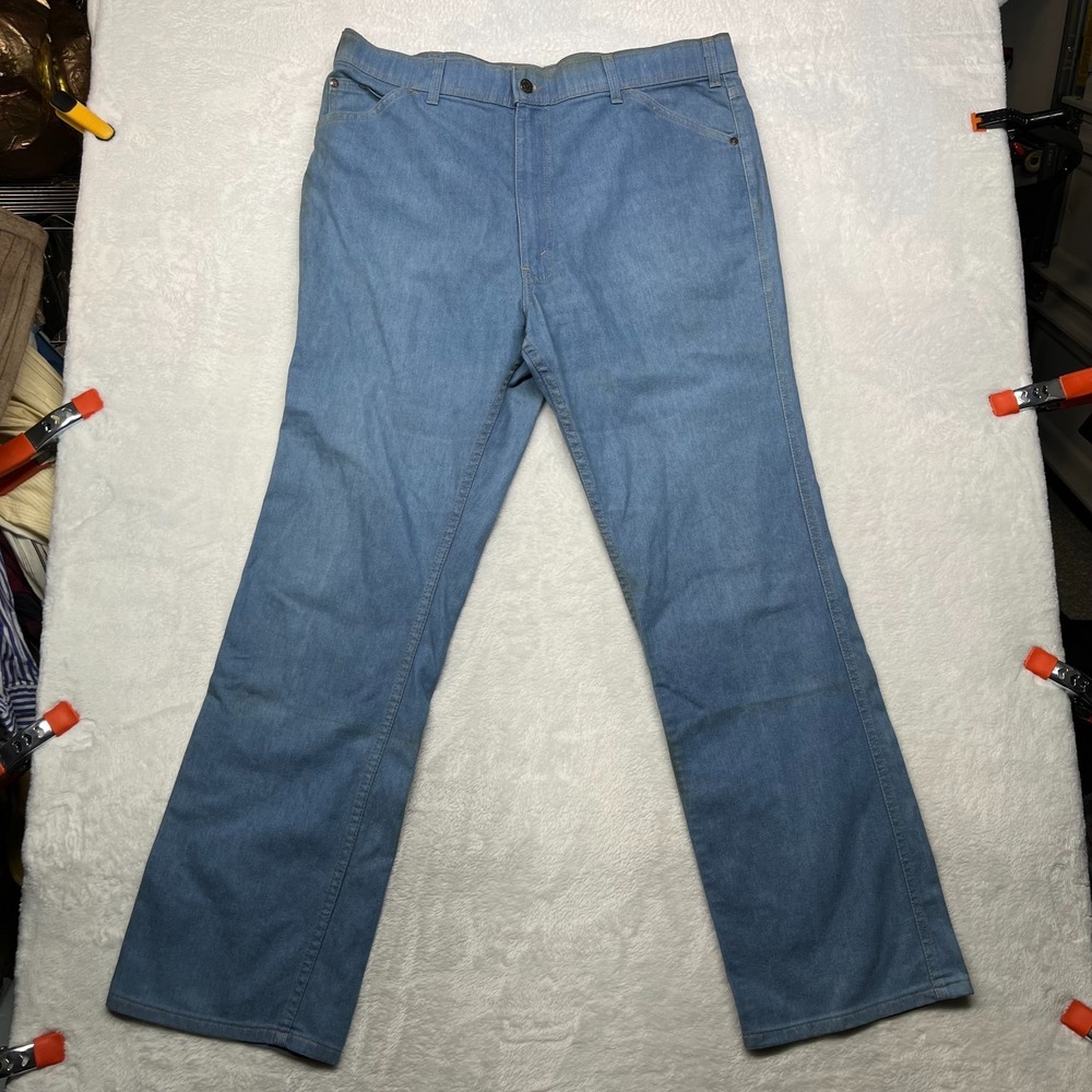 Vintage 80s Levi's Orange Tab Bootcut Jeans Men's Blue Denim USA Made - 38X32